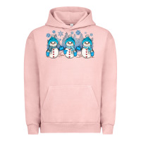 Pigment Salmon snowman winter Urban Hoodie - JahusDesignShop