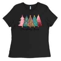 Black christmas trees Ladies Tee - CowGirlArtShop