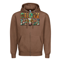 Chestnut show mom brown calf eye glasses Zipper Hoodie - BarkalooDesign