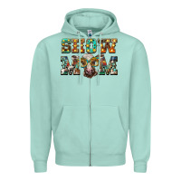 Seafoam show mom brown calf eye glasses Zipper Hoodie - BarkalooDesign