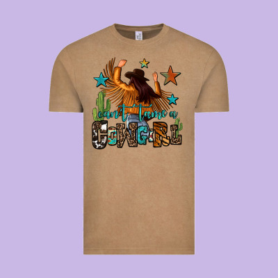 Can't Tame A Cowgirl Vintage Tee Designed By Oliviacreatesart