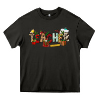 Asphalt Christmas Teacher Heavy Core Tee - NancyCooperArtShop
