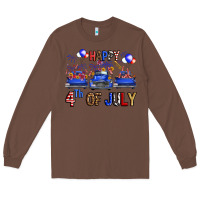 Chestnut Western Truck Hello Fourth Of July America Long Sleeve Tee - FaDigitalArtStudio