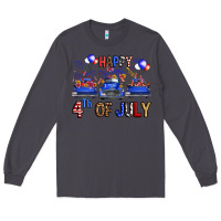 Smoke Western Truck Hello Fourth Of July America Long Sleeve Tee - FaDigitalArtStudio
