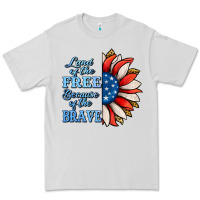 Dove Grey Patriotic Sunflower Premium Tee - Jasminsmagicworld