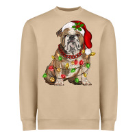 Mushroom Christmas english bulldog Heavyweight Sweatshirt - BarkalooDesign