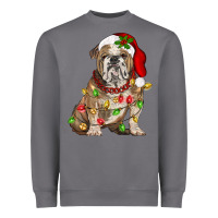 Storm Christmas english bulldog Heavyweight Sweatshirt - BarkalooDesign