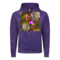 Cloud Purple Mardi Gras Cow Leopard Seamless Pattern Vintage Hoodie - FaDigitalArtStudio