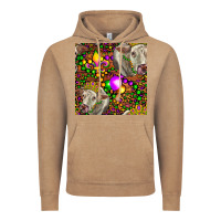 Vintage Coffee Mardi Gras Cow Leopard Seamless Pattern Vintage Hoodie - FaDigitalArtStudio