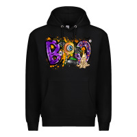 Black boo Premium Hoodie - CowhideDigitalArt