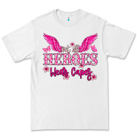 White Not all heroes wear capes Cancer Awareness Premium Tee - HowdyJamesFarm