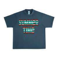 Midnight Navy summer time serape doodle Urban Heavy Tee - CowCowDesign