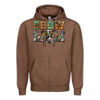 Chestnut show mom baby cow Zipper Hoodie - BarkalooDesign