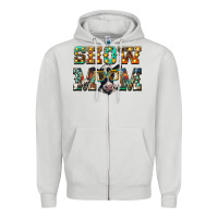 Dove Grey show mom baby cow Zipper Hoodie - BarkalooDesign
