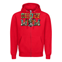 Red show mom baby cow Zipper Hoodie - BarkalooDesign