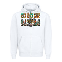 White show mom baby cow Zipper Hoodie - BarkalooDesign