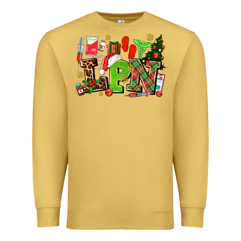 Lpn Christmas Nurse With Premium Sweatshirt by AdoDesignShop | Teevron