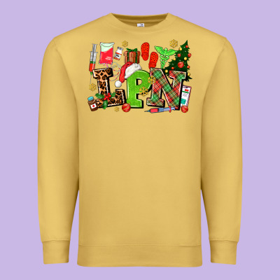 Lpn Christmas Nurse With Premium Sweatshirt Designed By Adodesignshop