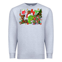 Heather Grey lpn christmas nurse with Premium Sweatshirt - AdoDesignShop