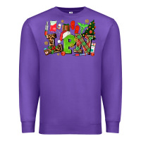 Purple lpn christmas nurse with Premium Sweatshirt - AdoDesignShop