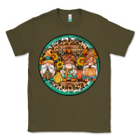 Army Green fall gnomes round earrings 4 Classic Tee - Artiststas