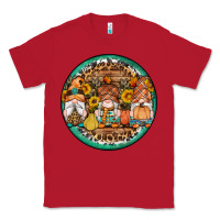 Red fall gnomes round earrings 4 Classic Tee - Artiststas