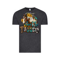 Vintage Black can't be tamed horse Vintage Tee - OliviaCreatesArt