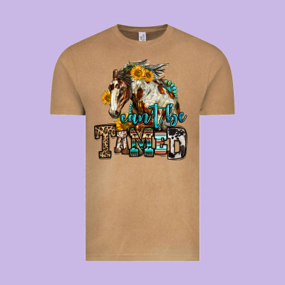 Can't Be Tamed Horse Vintage Tee Designed By Oliviacreatesart
