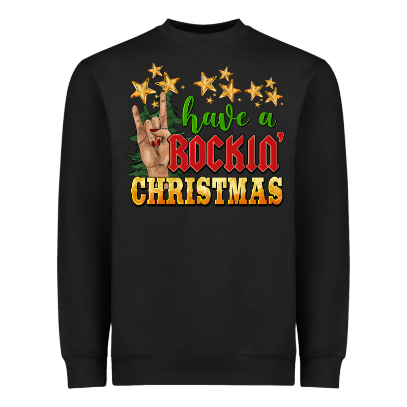 Have A Rockin Christmas Heavyweight Sweatshirt by BarkalooDesign | Teevron