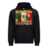 Black mexico flag our lady of guadalupe san judas sunflower Urban Hoodie - JahusDesignShop
