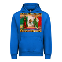 Cobalt mexico flag our lady of guadalupe san judas sunflower Urban Hoodie - JahusDesignShop