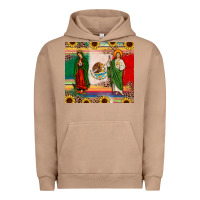 Pigment Burro mexico flag our lady of guadalupe san judas sunflower Urban Hoodie - JahusDesignShop