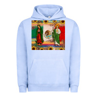 Pigment Grape Ice mexico flag our lady of guadalupe san judas sunflower Urban Hoodie - JahusDesignShop