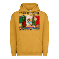 Pigment Peanut Butter mexico flag our lady of guadalupe san judas sunflower Urban Hoodie - JahusDesignShop