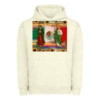 Pigment Pistachio mexico flag our lady of guadalupe san judas sunflower Urban Hoodie - JahusDesignShop