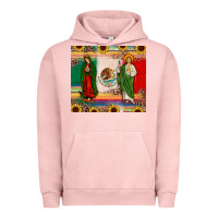 Pigment Salmon mexico flag our lady of guadalupe san judas sunflower Urban Hoodie - JahusDesignShop