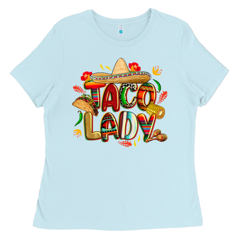 Cinco De Mayo Taco Lady Ladies Tee by CowGirlArtShop | Teevron