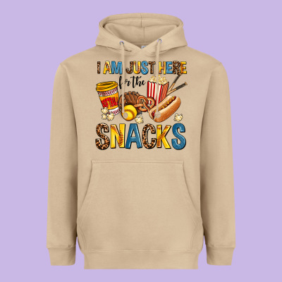 I Am Just Here For The Snacks Heavyweight Hoodie Designed By Adodesignshop