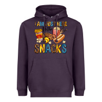 Plum i am just here for the snacks Heavyweight Hoodie - AdoDesignShop