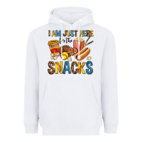 White i am just here for the snacks Heavyweight Hoodie - AdoDesignShop