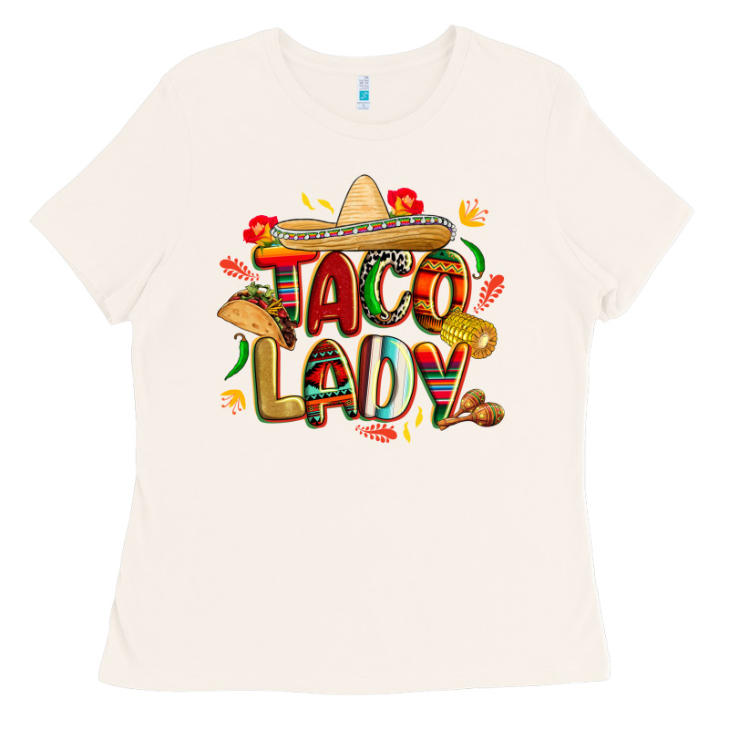 Cinco De Mayo Taco Lady Ladies Tee by CowGirlArtShop | Teevron