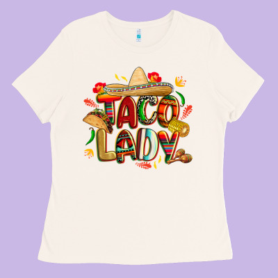 Cinco De Mayo Taco Lady Ladies Tee Designed By Cowgirlartshop