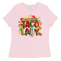 Bubblegum Pink cinco de mayo taco lady Ladies Tee - CowGirlArtShop