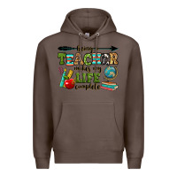 Coffee being a teacher makes my life complete Premium Hoodie - RanaPortraitStore