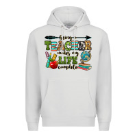 Dove Grey being a teacher makes my life complete Premium Hoodie - RanaPortraitStore