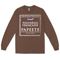 Chestnut papeete tahiti passport stamp vacation travel t shirt Long Sleeve Tee - maiPhamDesign