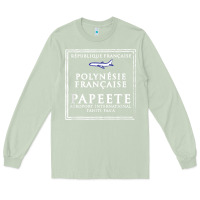 Matcha papeete tahiti passport stamp vacation travel t shirt Long Sleeve Tee - maiPhamDesign