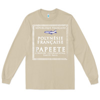 Mushroom papeete tahiti passport stamp vacation travel t shirt Long Sleeve Tee - maiPhamDesign