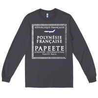 Smoke papeete tahiti passport stamp vacation travel t shirt Long Sleeve Tee - maiPhamDesign