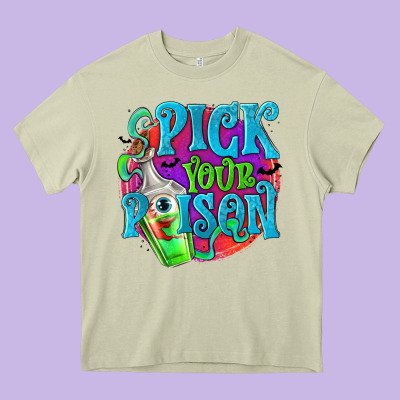 Pick Your Poison Heavy Core Tee Designed By Texasbilliewilder